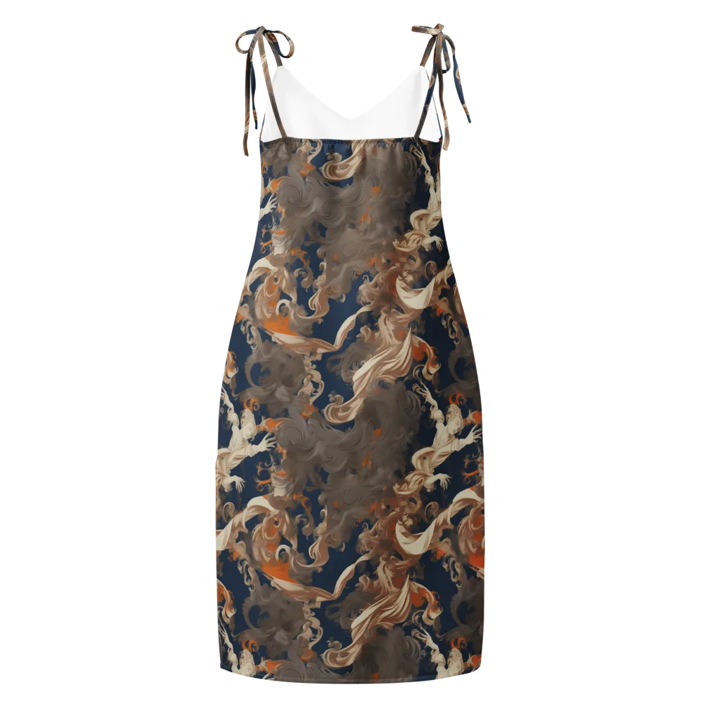 Midnight Rococo on Slip Dress — Back