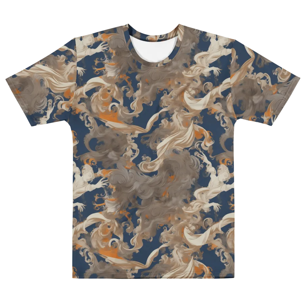 Midnight Rococo on Men's Cotton Crew Neck T-Shirt — Front