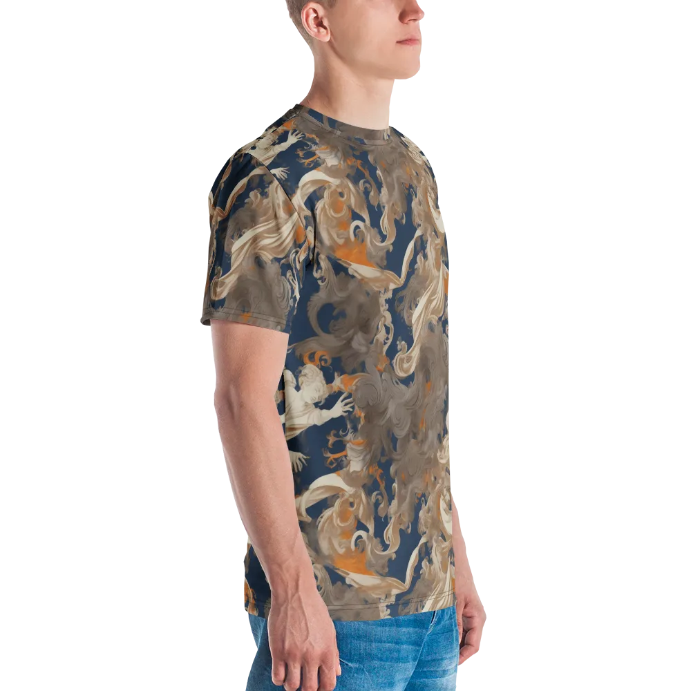 Midnight Rococo on Men's Crew Neck T-Shirt — Right