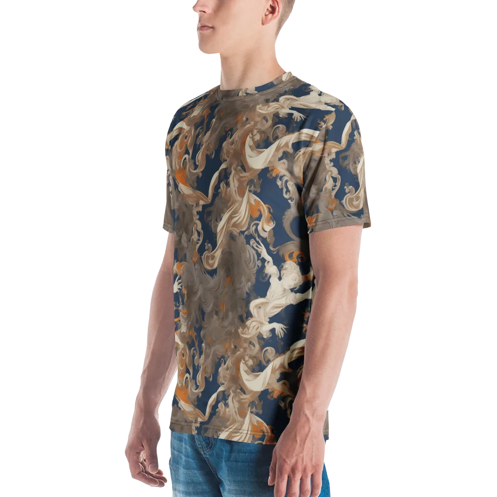 Midnight Rococo on Men's Crew Neck T-Shirt — Left