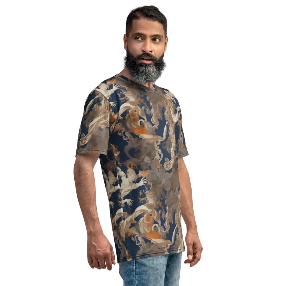Midnight Rococo on Men's Crew Neck T-Shirt — Right