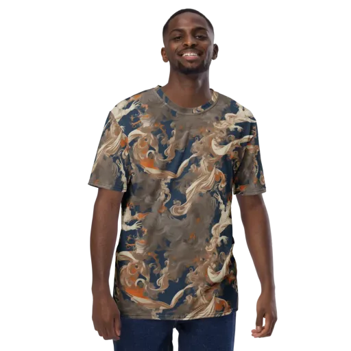 Midnight Rococo on a Men's Crew Neck T-Shirt