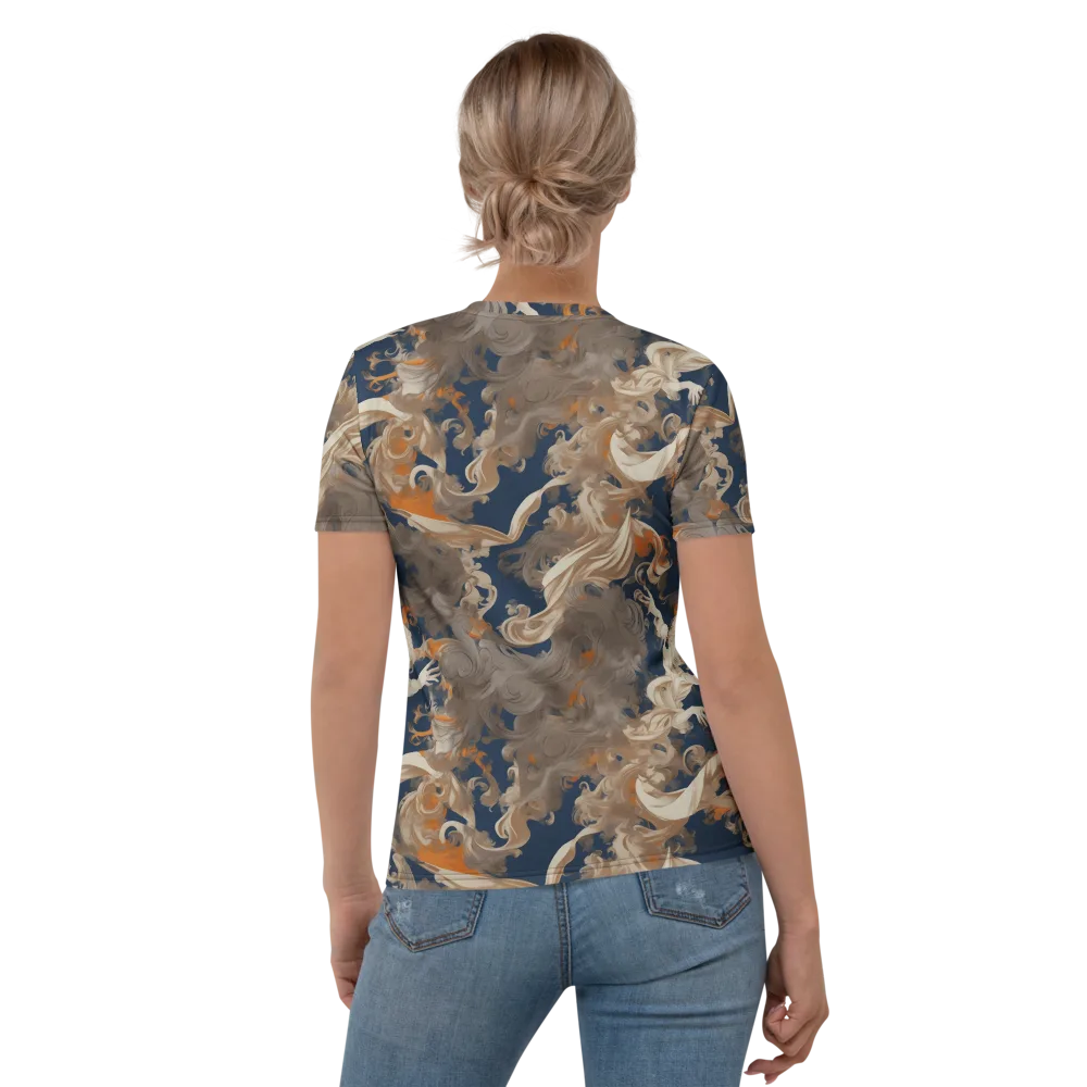 Midnight Rococo on Women's Crew Neck T-Shirt — Back