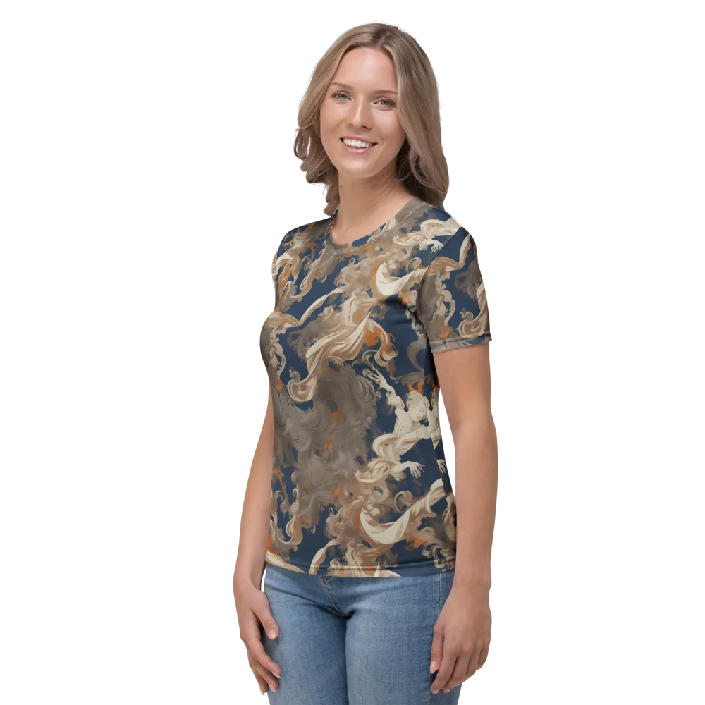 Midnight Rococo on Women's Crew Neck T-Shirt — Left