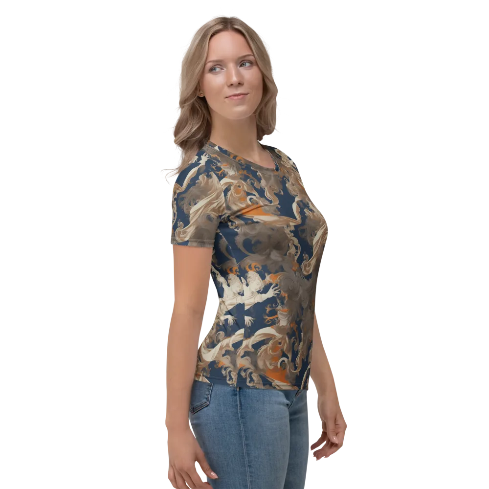 Midnight Rococo on Women's Crew Neck T-Shirt — Right