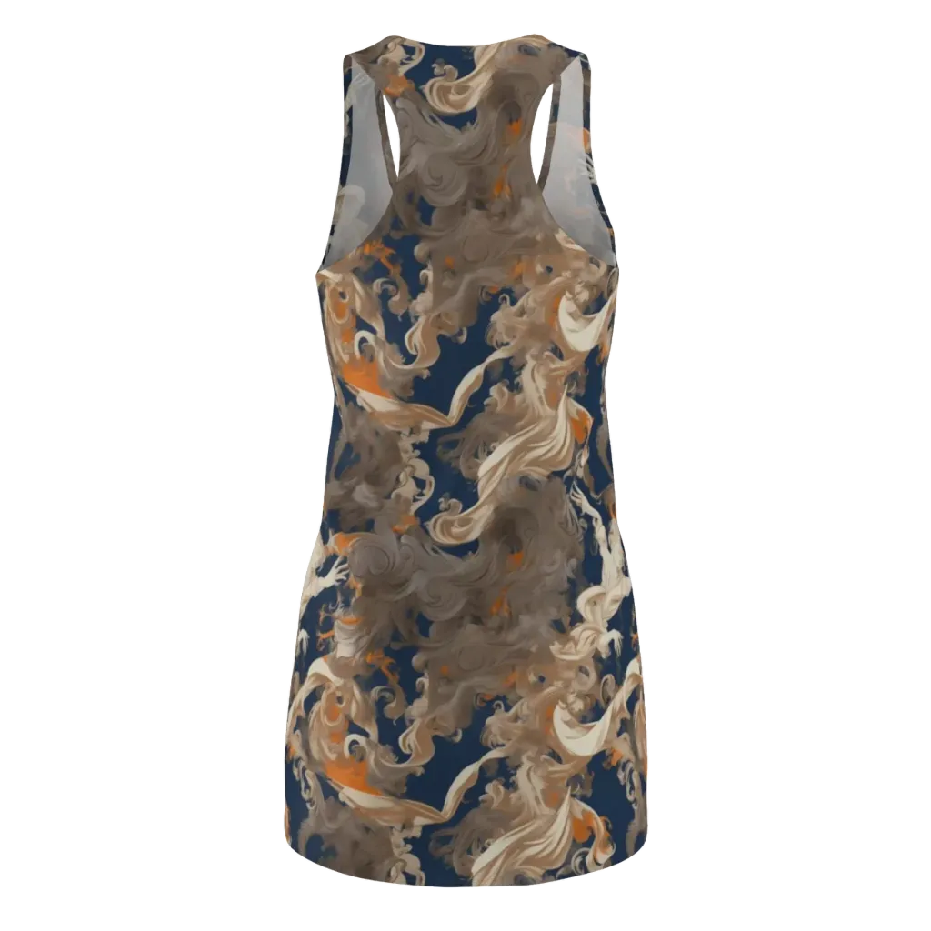 Midnight Rococo on Racerback Dress — Back