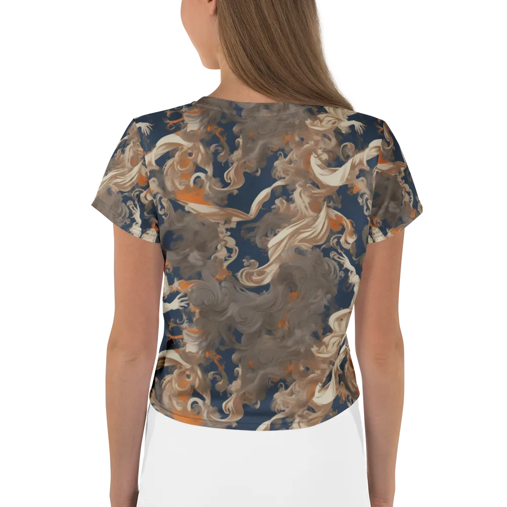 Midnight Rococo on Crop Tee — Back
