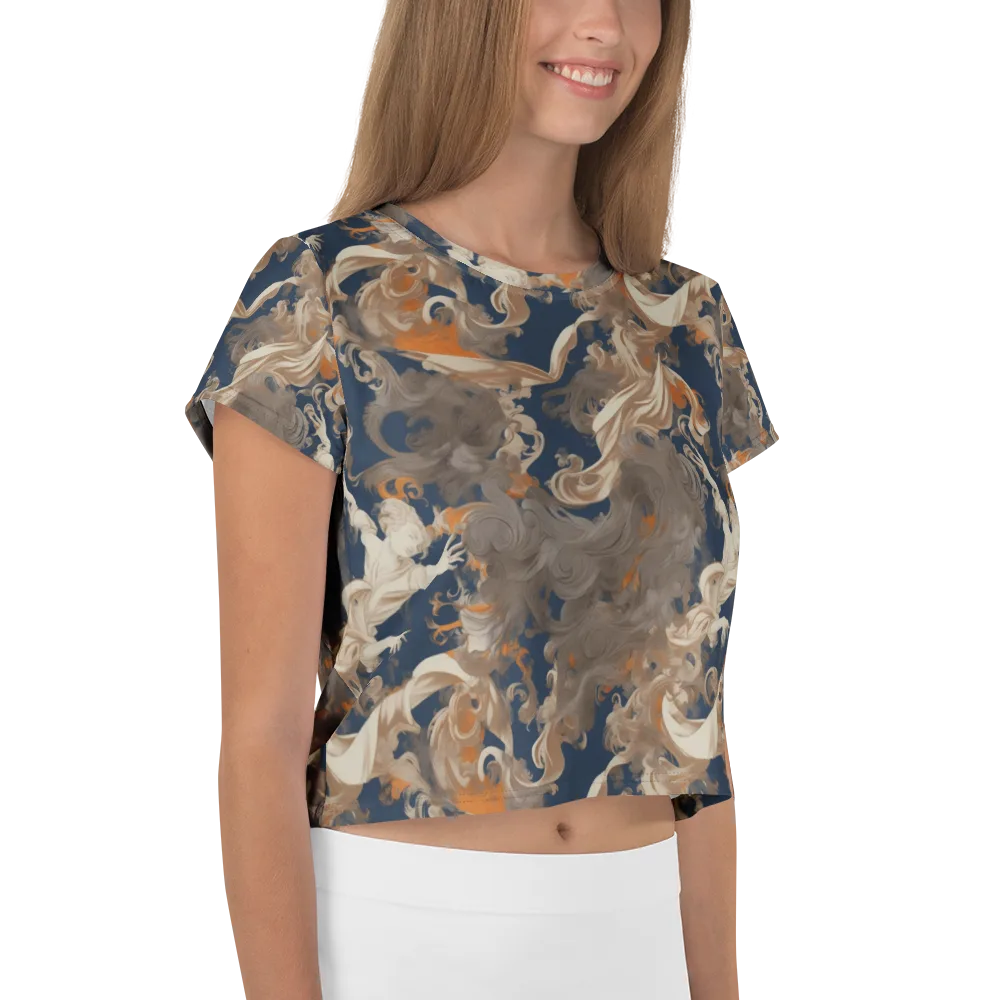 Midnight Rococo on Crop Tee — Right
