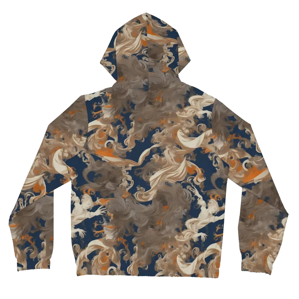 Midnight Rococo on Women's Full-Zip Hoodie — Back