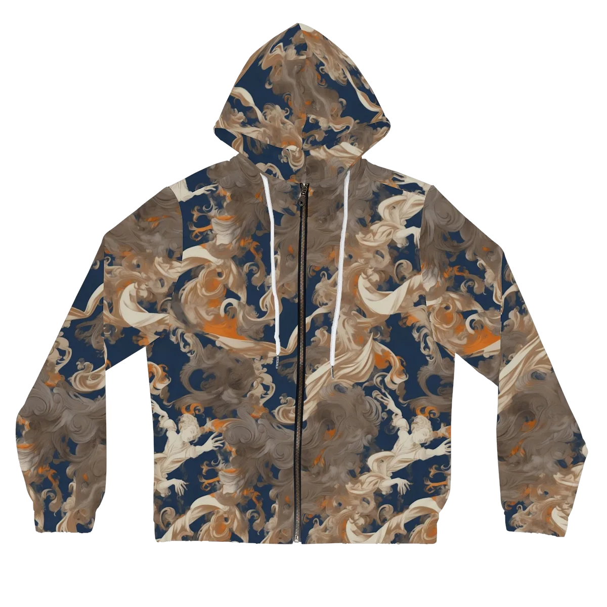 Midnight Rococo on Women's Full-Zip Hoodie — Front
