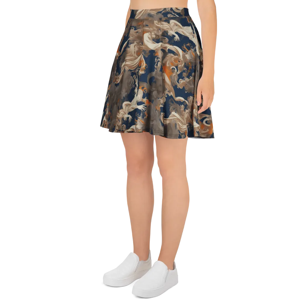 Midnight Rococo on Skater Skirt — Left