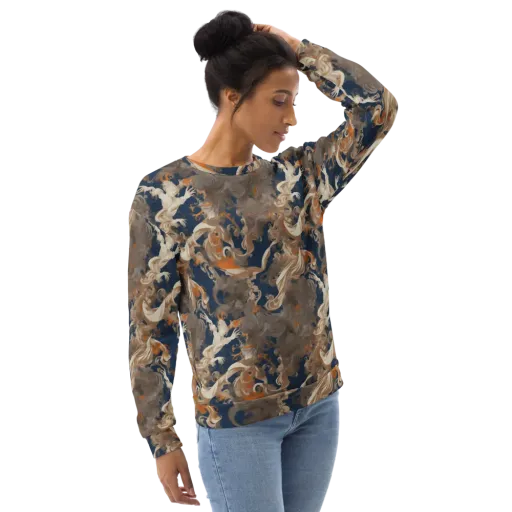 Midnight Rococo on a Sweatshirt