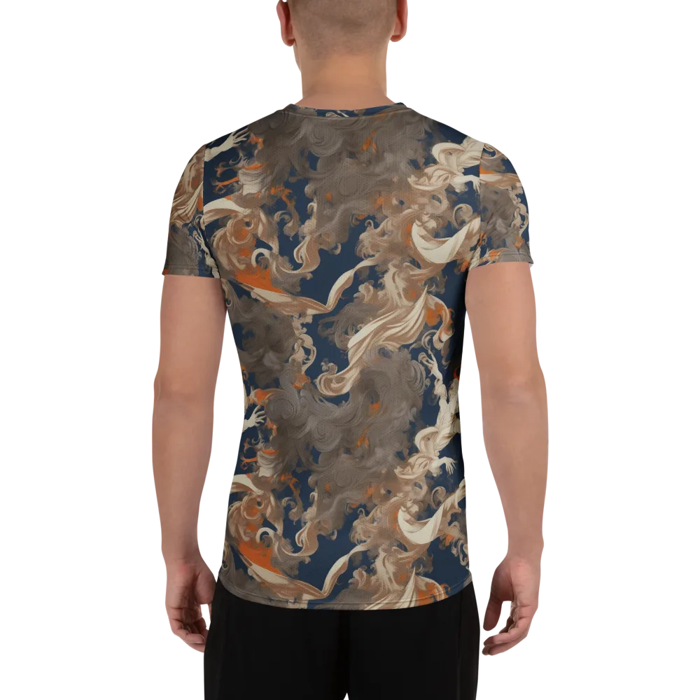 Midnight Rococo on Men's Athletic T-Shirt — Back