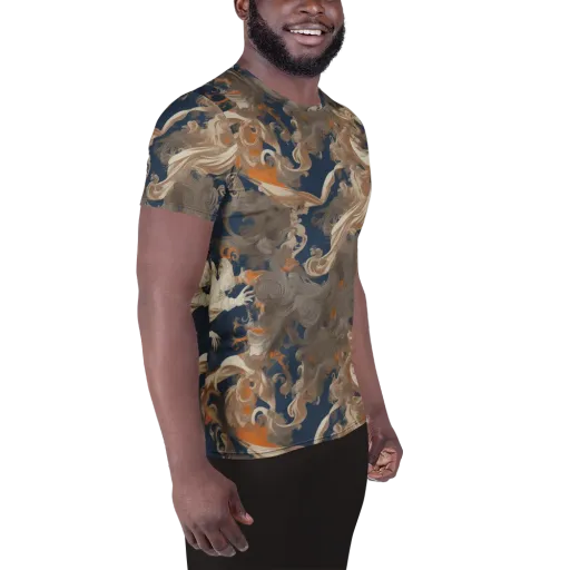 Midnight Rococo on a Men's Athletic T-Shirt