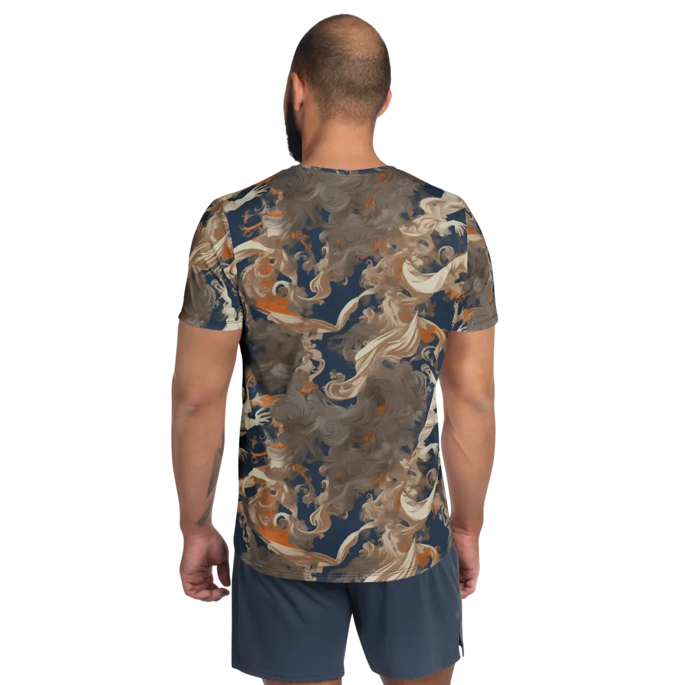 Midnight Rococo on Men's Athletic T-Shirt — Back