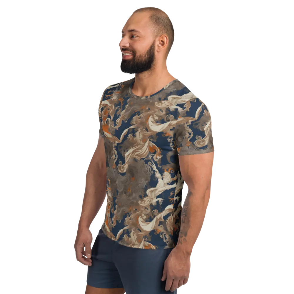 Midnight Rococo on Men's Athletic T-Shirt — Left