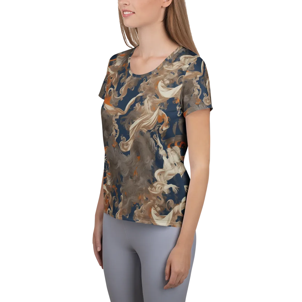 Midnight Rococo on Women's Athletic T-Shirt — Left