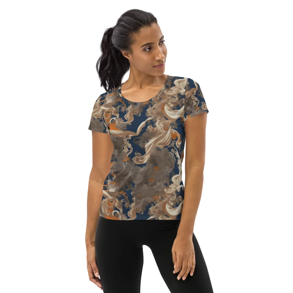 Midnight Rococo on Women's Athletic T-Shirt — Front
