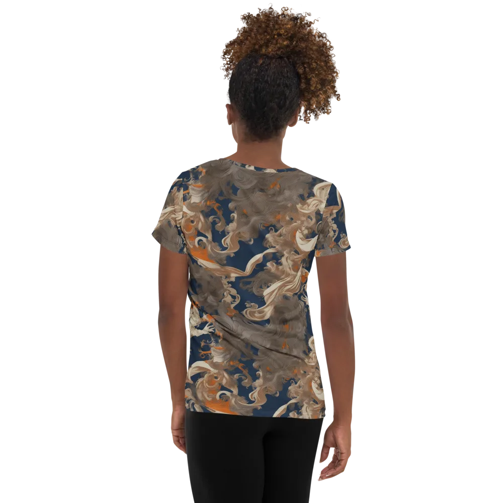 Midnight Rococo on Women's Athletic T-Shirt — Back