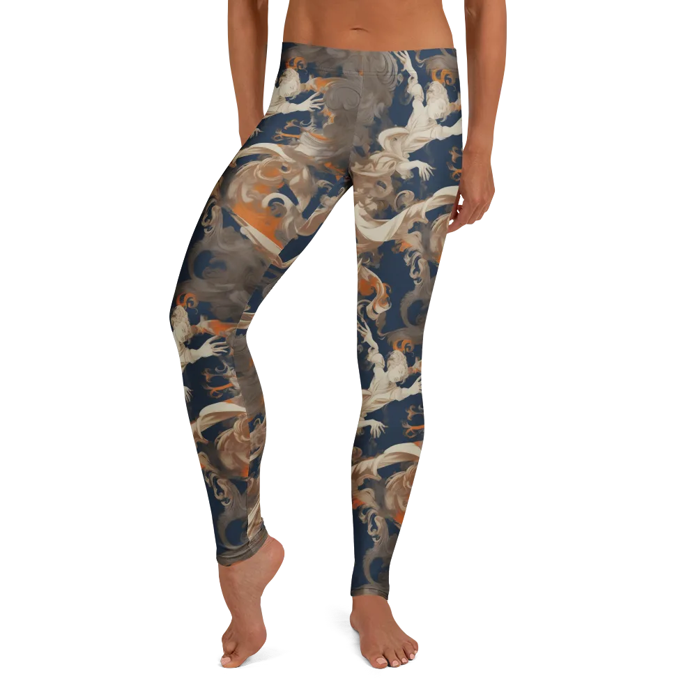 Midnight Rococo on Leggings — Front