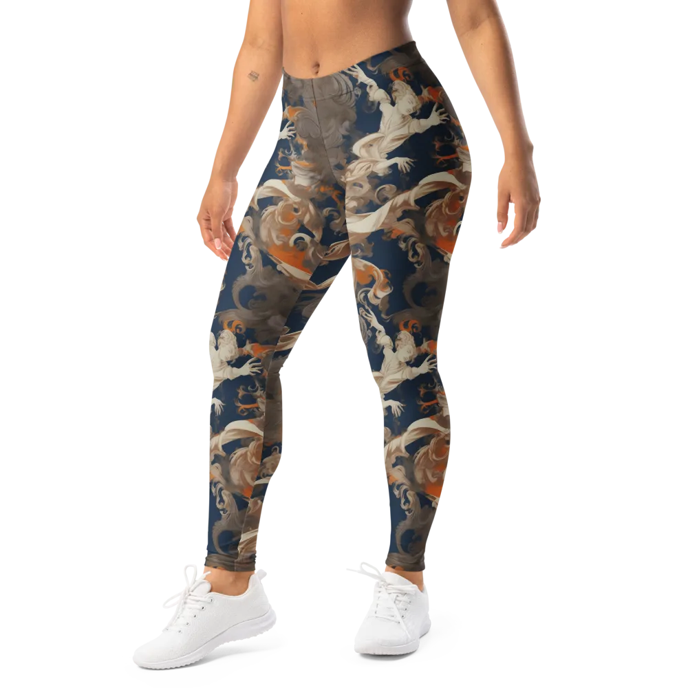 Midnight Rococo on Leggings — Left Front