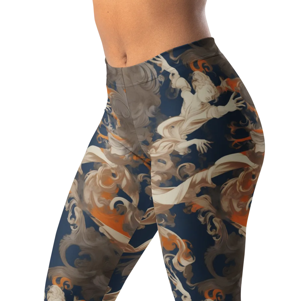 Midnight Rococo on Leggings — Left Front