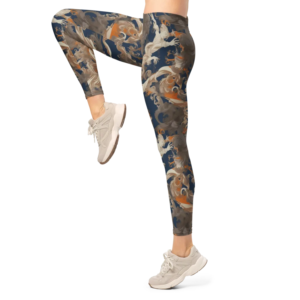 Midnight Rococo on Leggings — Left