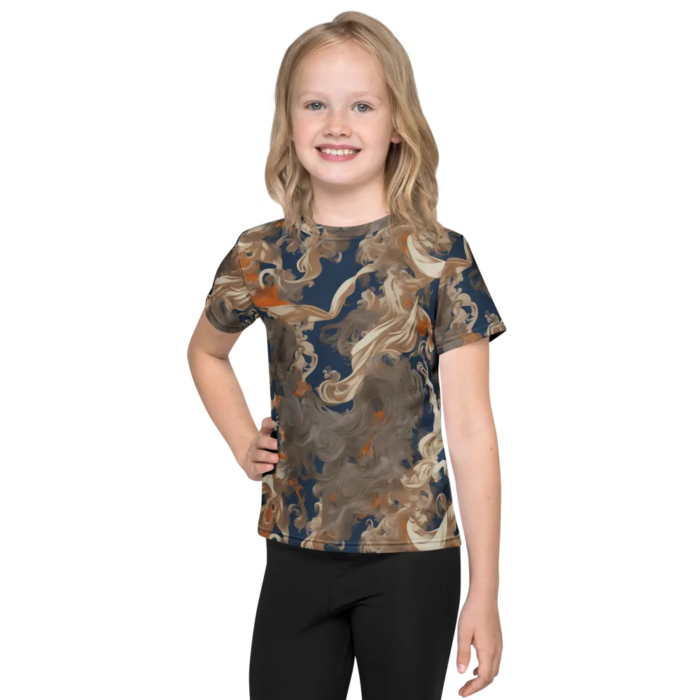 Midnight Rococo on Kids Crew Neck T-Shirt — Front