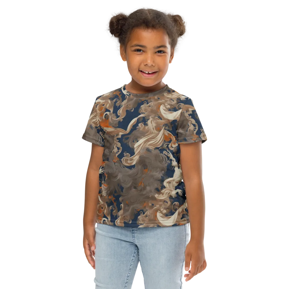 Midnight Rococo on Kids Crew Neck T-Shirt — Front