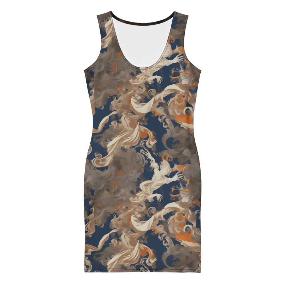Midnight Rococo on Bodycon Dress — Front