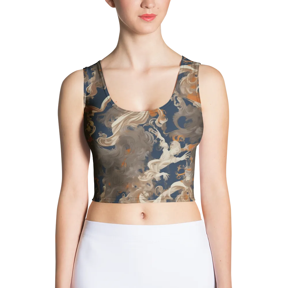 Midnight Rococo on Crop Top — Front