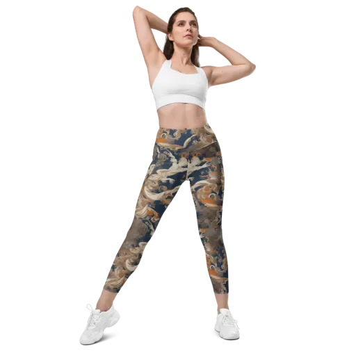 Midnight Rococo on a Leggings with Pockets