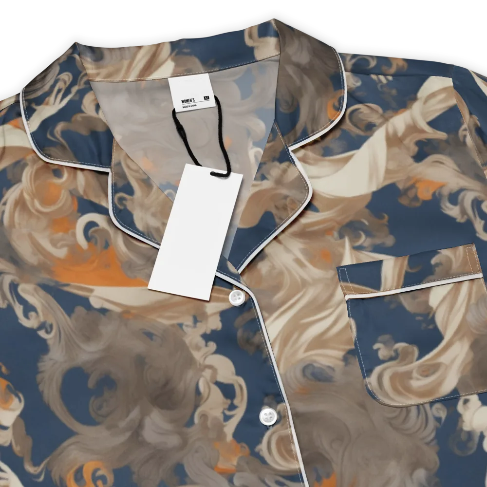 Midnight Rococo on Women's Short Sleeve Pajama Top — Product details