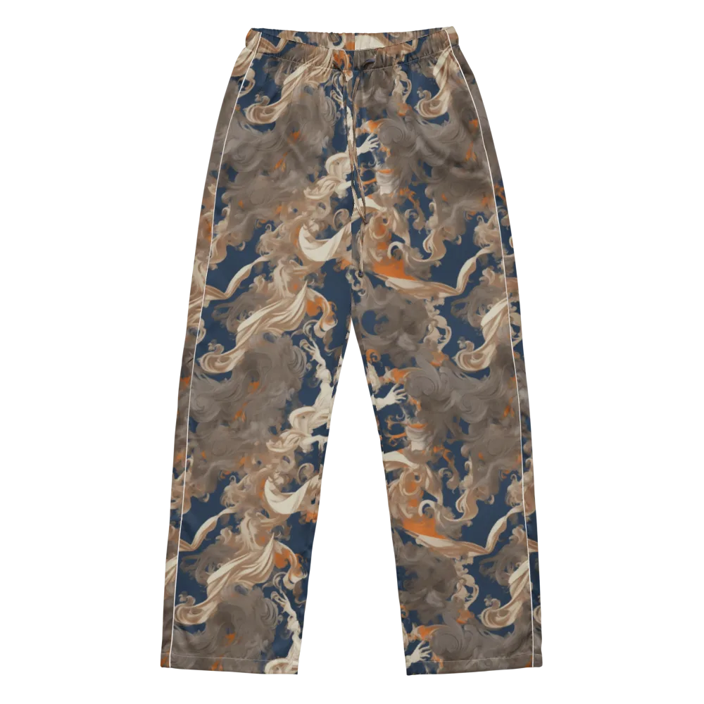 Midnight Rococo on Women's Pajama Pants — Front