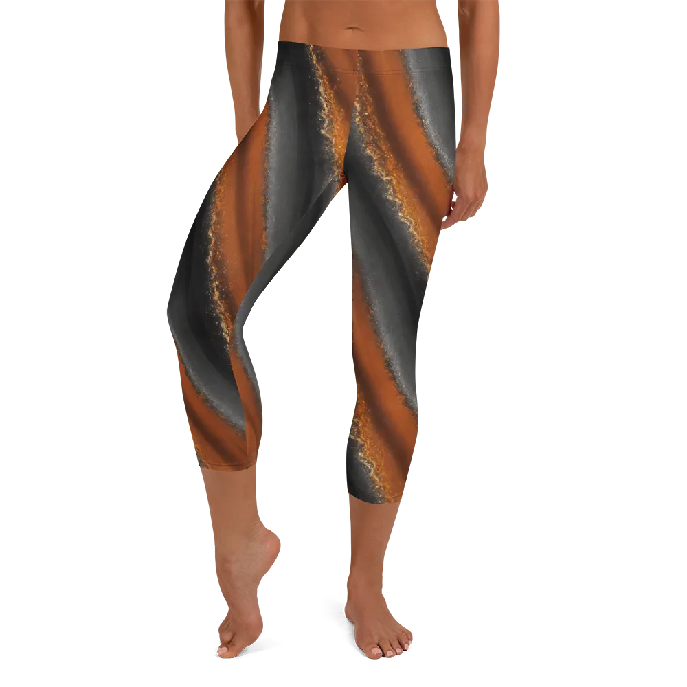 Ember Vein on Capri Leggings — Front