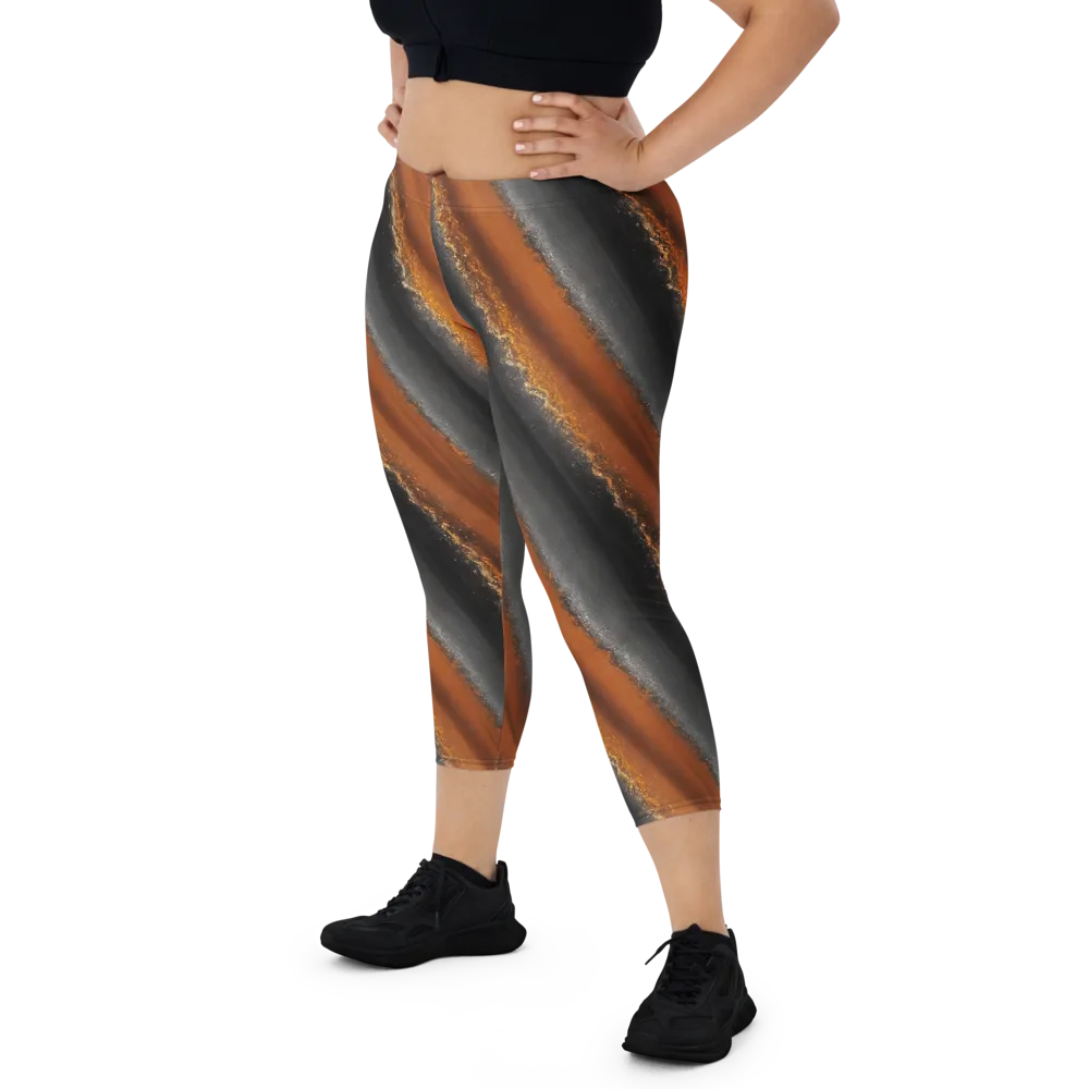 Ember Vein on Capri Leggings — Front