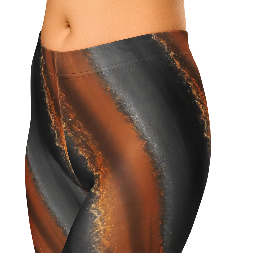 Ember Vein on Capri Leggings — Zoomed-in