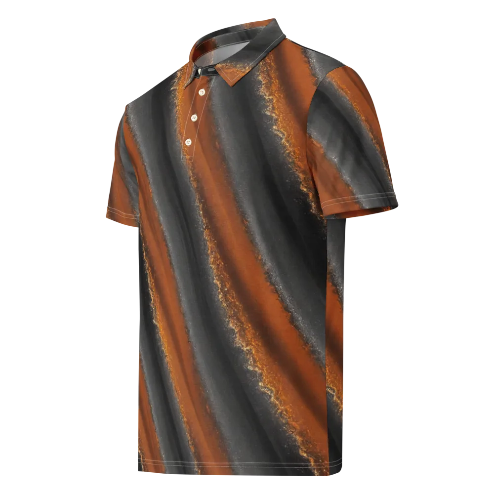 Ember Vein on Men's Slim Fit Polo Shirt — Left Front