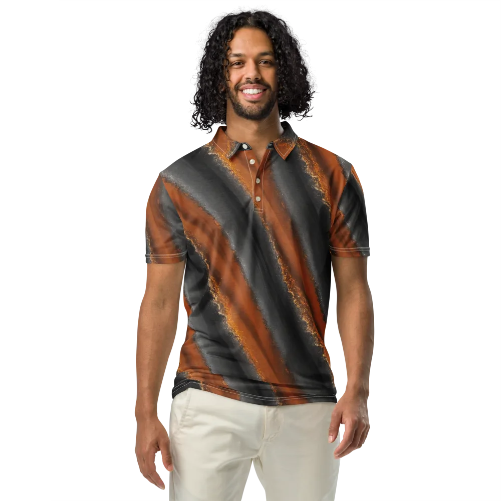 Ember Vein on Men's Slim Fit Polo Shirt — Front