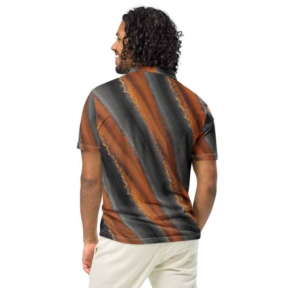 Ember Vein on Men's Slim Fit Polo Shirt — Back