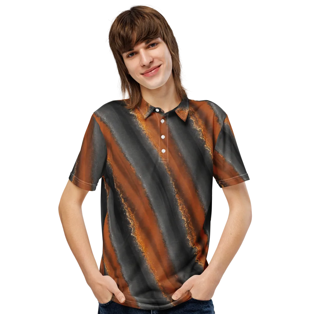 Ember Vein on Men's Slim Fit Polo Shirt — Front