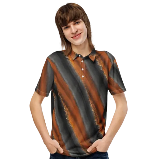 Ember Vein on a Men's Slim Fit Polo Shirt