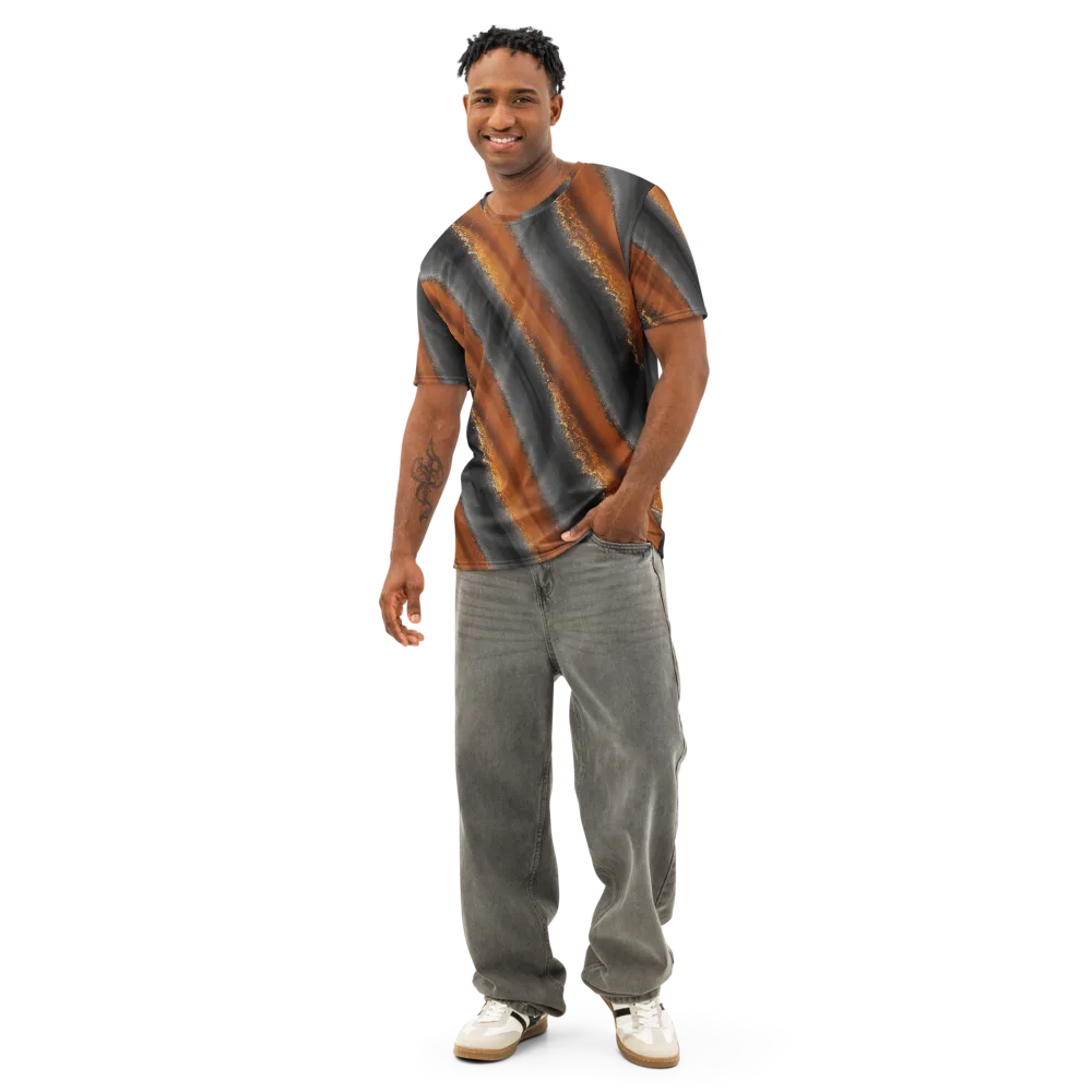 Ember Vein on Men's Cotton Crew Neck T-Shirt — Front