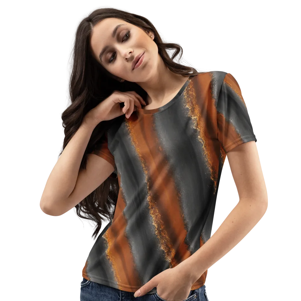 Ember Vein on Women's Crew Neck T-Shirt — Left Front