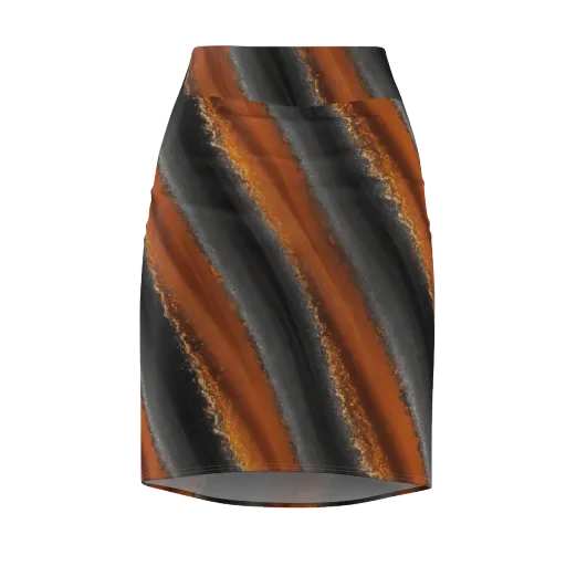 Ember Vein on a Pencil Skirt