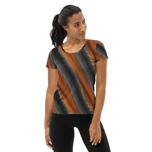Ember Vein on a Women's Athletic T-Shirt