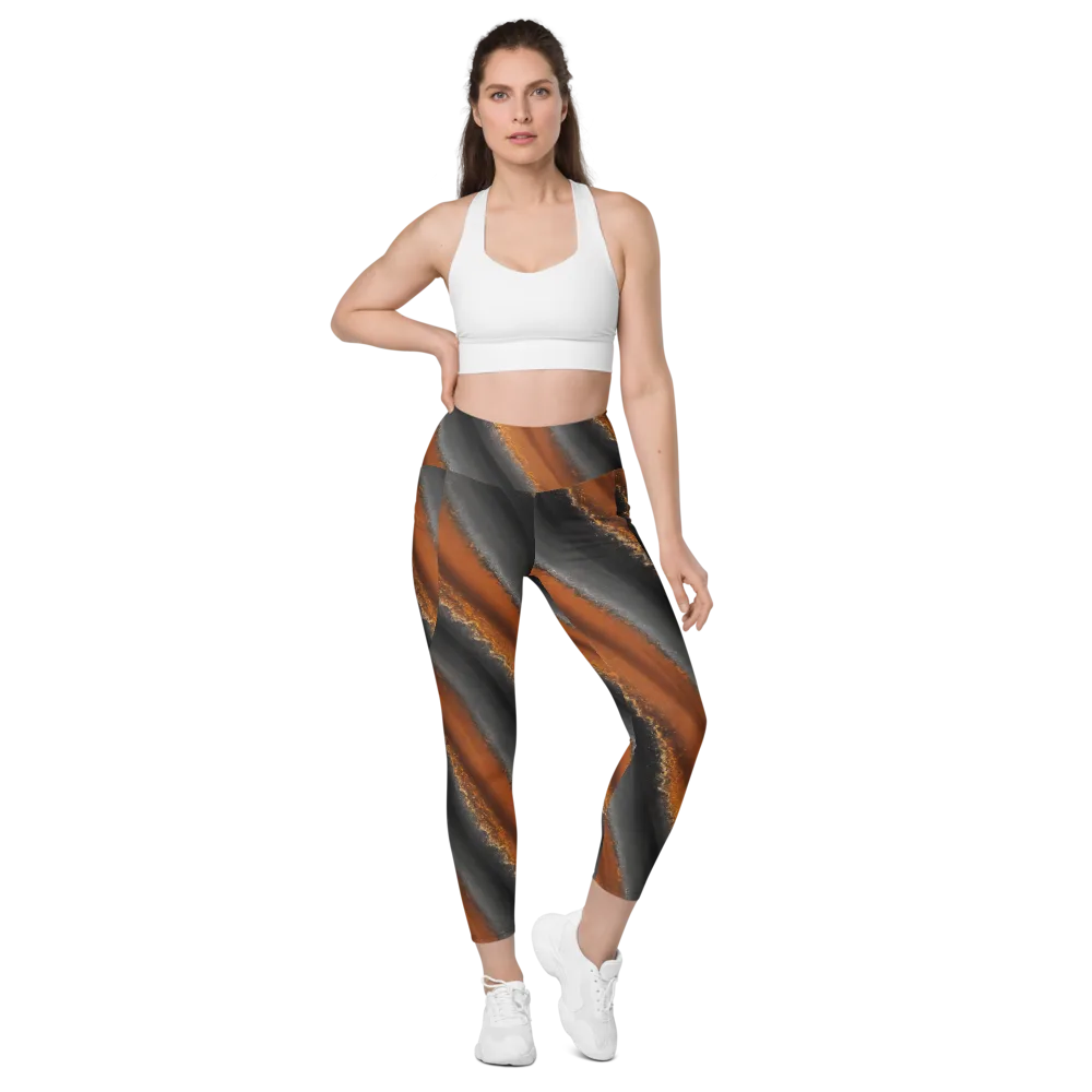 Ember Vein on Leggings with Pockets — Front