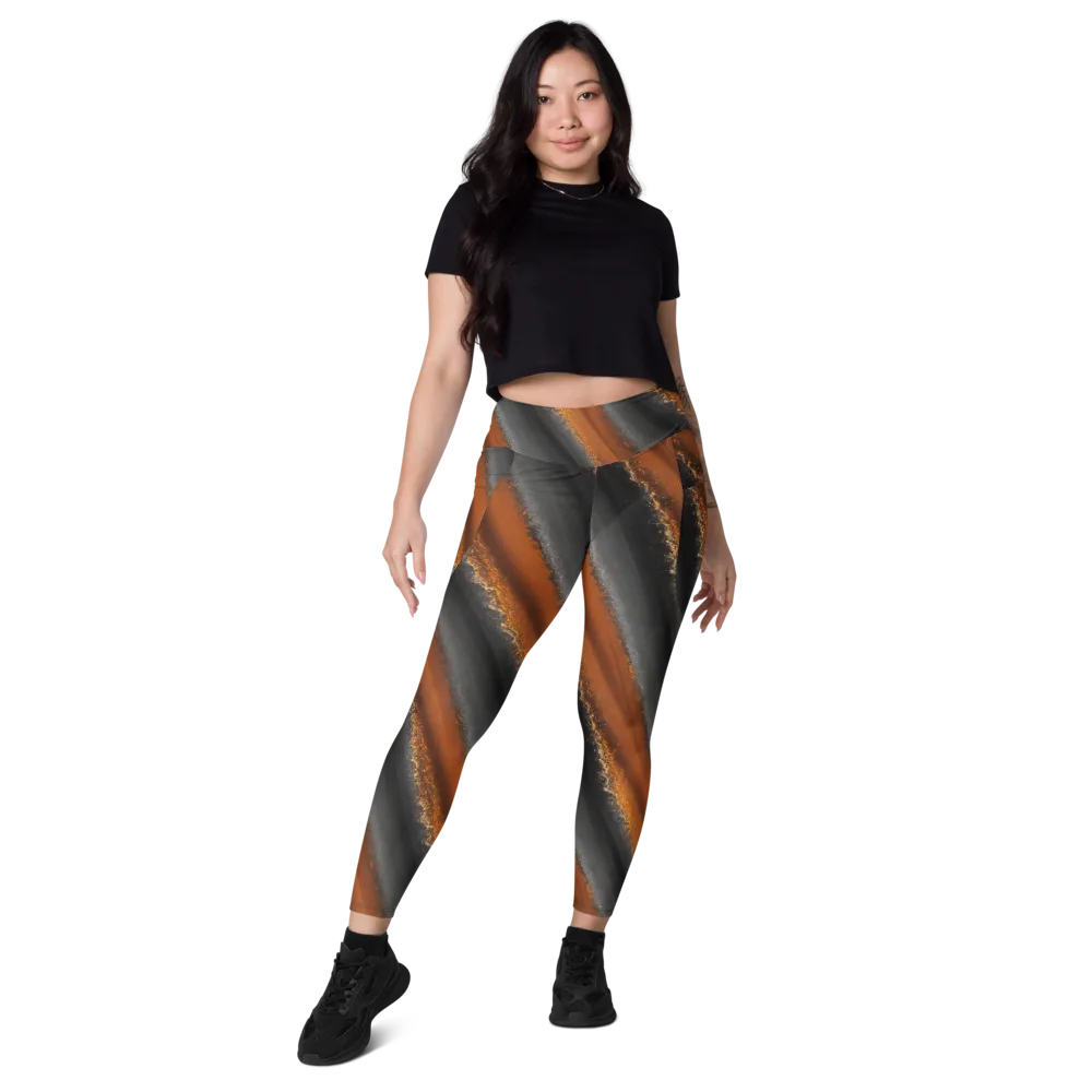 Ember Vein on Leggings with Pockets — Front