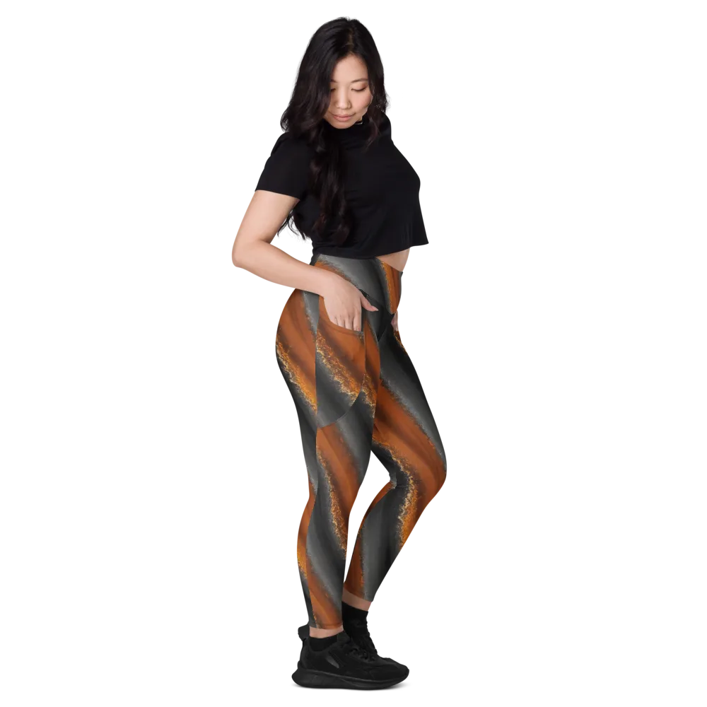 Ember Vein on Leggings with Pockets — Right