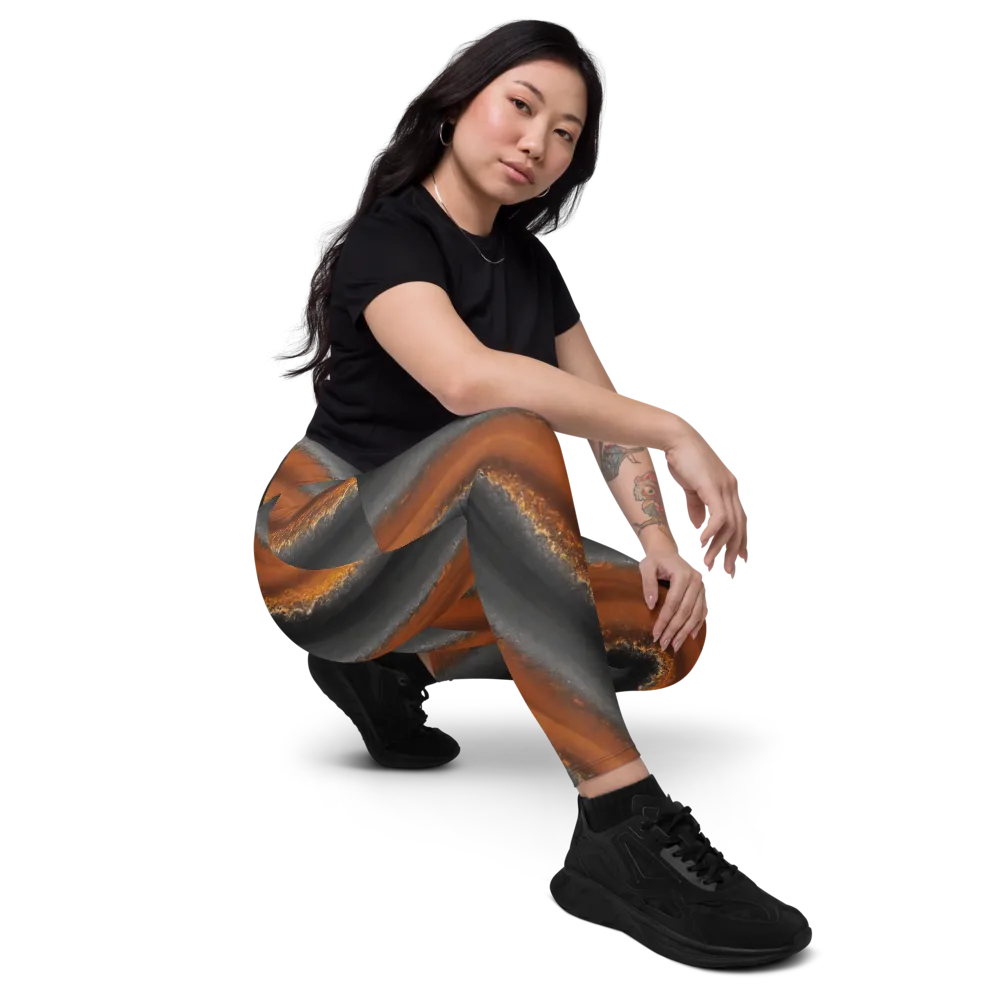 Ember Vein on Leggings with Pockets — Right Front
